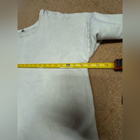 Krista Larson Oversized Asymmetrical Tunic Dress Top One Size Ivory Lagenlook Q - Picture 6 of 8